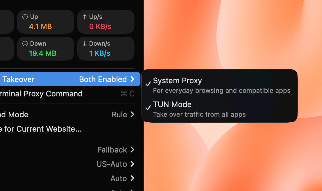 Network Takeover Menu